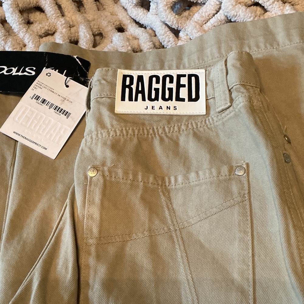 Dolls Kill khaki tan Flare & Wide Leg Jeans